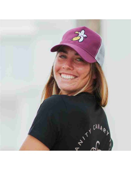 Burgundy Banana Logo Cap