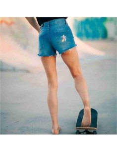 Banana Logo Distressed Denim Shorts 2