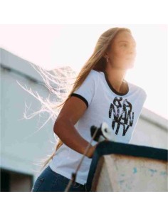 Camiseta Ringer Logo Negro