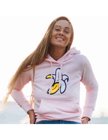 Sudadera Orgánica Chica con Capucha Logo Plátano