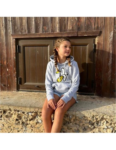 Sudadera Orgánica Mujer con Capucha Logo Plátano