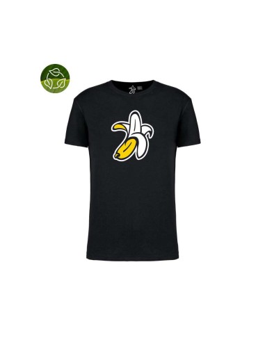 Camiseta Orgánica Logo Plátano Hombre Negra