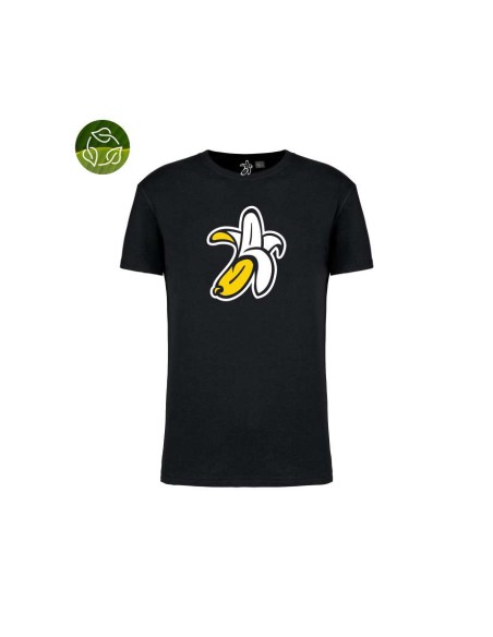 Camiseta Orgánica Logo Plátano Hombre Negra