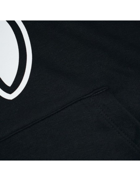 Sudadera Orgánica con Capucha Logo Plátano Hombre Negro