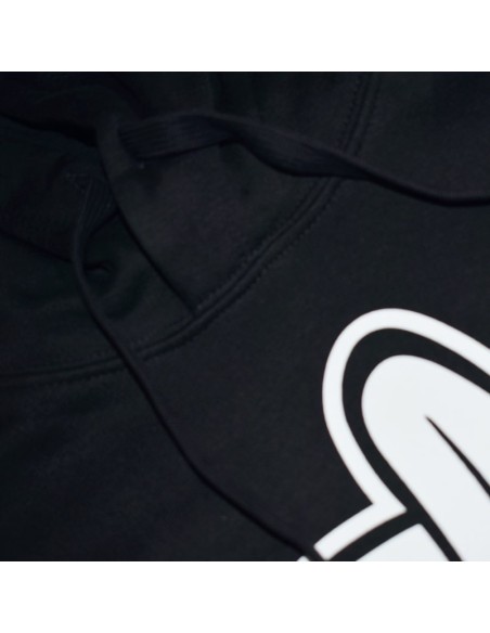 Sudadera Orgánica con Capucha Logo Plátano Hombre Negro