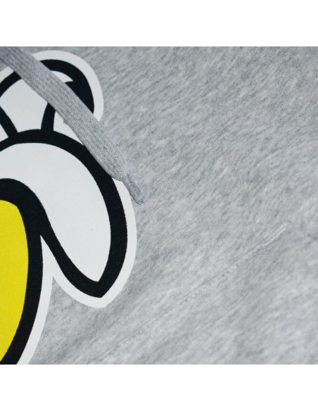 Bananity Organic Banana Logo Man Hoodie Grey