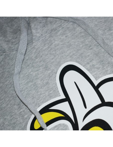 Sudadera Orgánica con Capucha Logo Plátano Hombre Gris