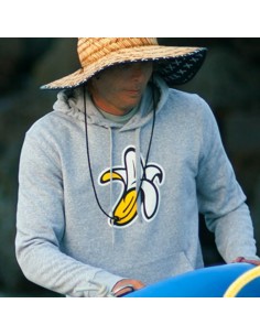 Bananity Organic Banana Logo Man Hoodie Grey