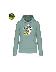 Sudadera Orgánica Chica con Capucha Logo Plátano 2