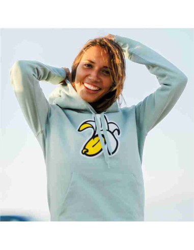 Sudadera Orgánica Chica con Capucha Logo Plátano
