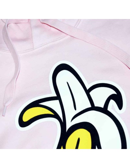 Organic Woman Hooded Banana Logo Sweatshirt Pink