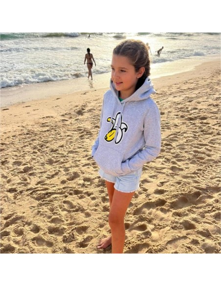 Sudadera Orgánica Chica con Capucha Logo Plátano
