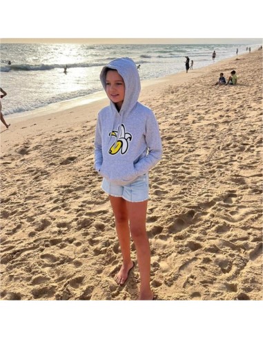 Organic Woman Hooded Banana Logo Sweatshirt Grey