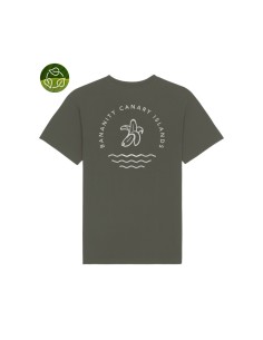 Camiseta Orgánica Vegan Ola Caqui 2