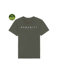 Organic Vegan Banana Logo T-Shirt Khaki 2