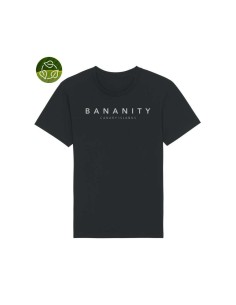 Organic Vegan Banana Logo T-Shirt Black 2
