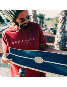 Organic Vegan Banana Logo T-Shirt Burgundy