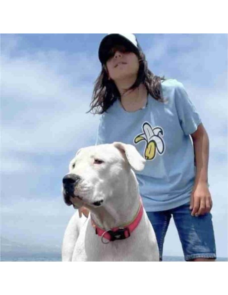 Camiseta Orgánica Logo Plátano Unisex Niño/Niña Azul Cielo