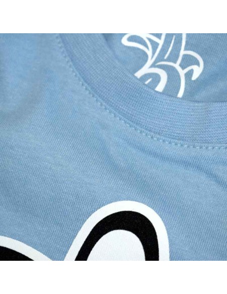 Camiseta Orgánica Logo Plátano Unisex Niño/Niña Azul Cielo