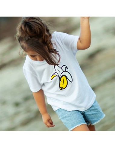 Kids Banana Logo Basic Organic T-shirt White