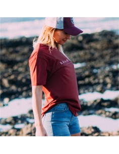 Camiseta Orgánica Vegan Ola Granate