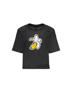 Oversized Banana Logo Short Waist T-Shirt 2