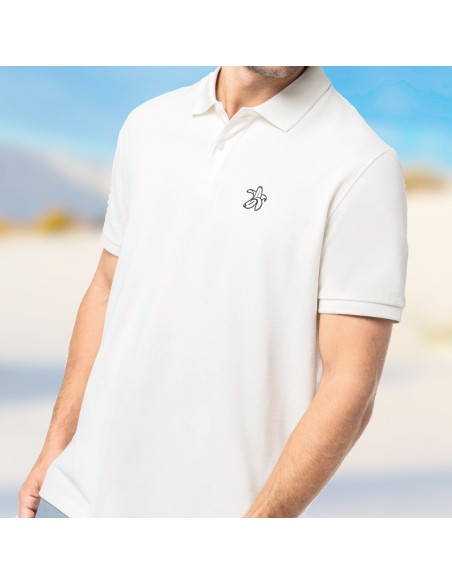 Polo Orgánico Hombre Logo Plátano Bordado