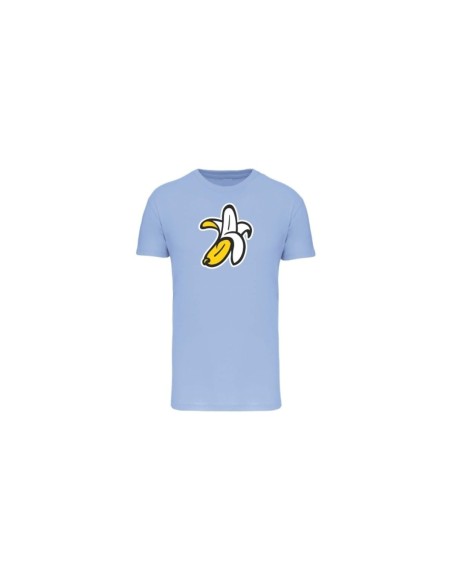 Camiseta Orgánica Logo Plátano Unisex Niño/Niña Azul Cielo