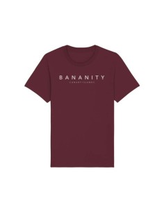 Camiseta Orgánica Vegan Logo Plátano Granate 2