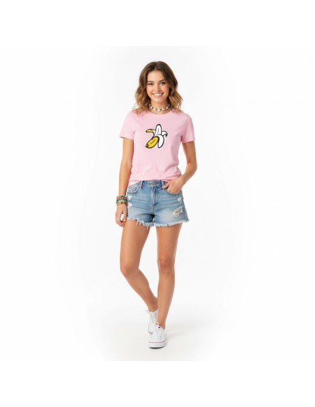 Organic Basic Woman Banana Logo T-shirt